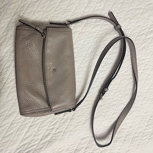 Kate Spade soft leather crossbody gray/ taupe color